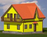 Case din lemn - Casa de lemn cu 4 camere Model 501