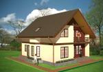 Case din lemn - Casa de lemn cu 4 camere Model 502